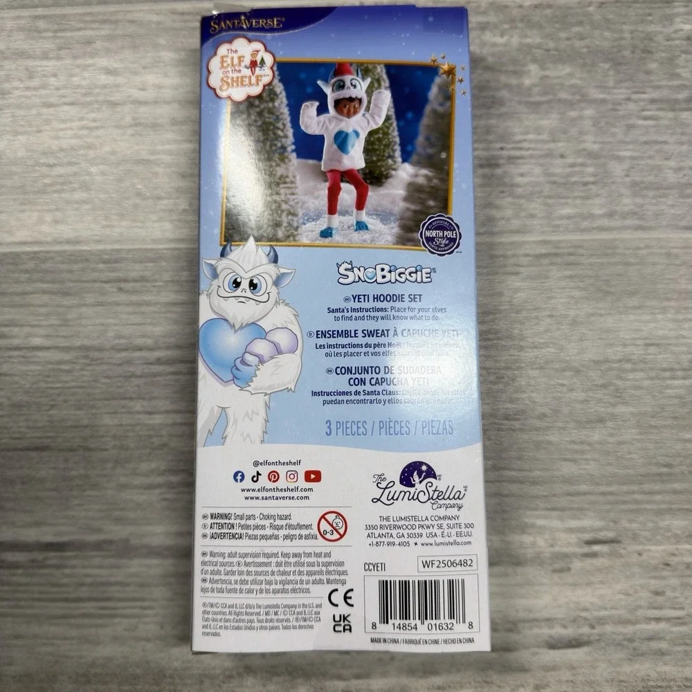 The Elf On the Shelf Claus Couture Collection Yeti Hoodie Outfit 3-Piece Set NEW